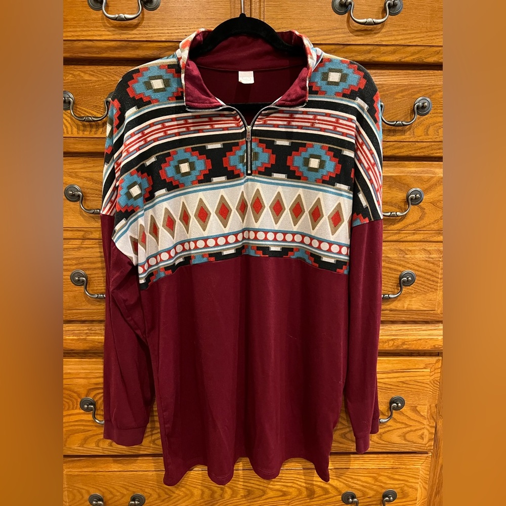 Aztec Print Top